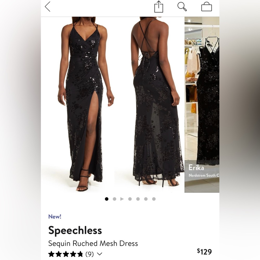 Speechless, size 3, black dress